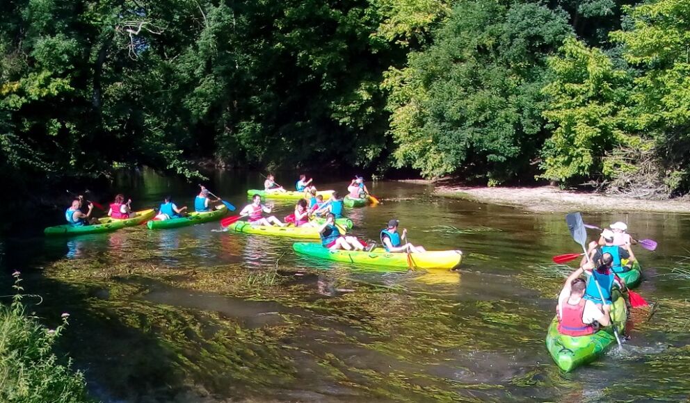 canoé-kayak sur la rivière Isle