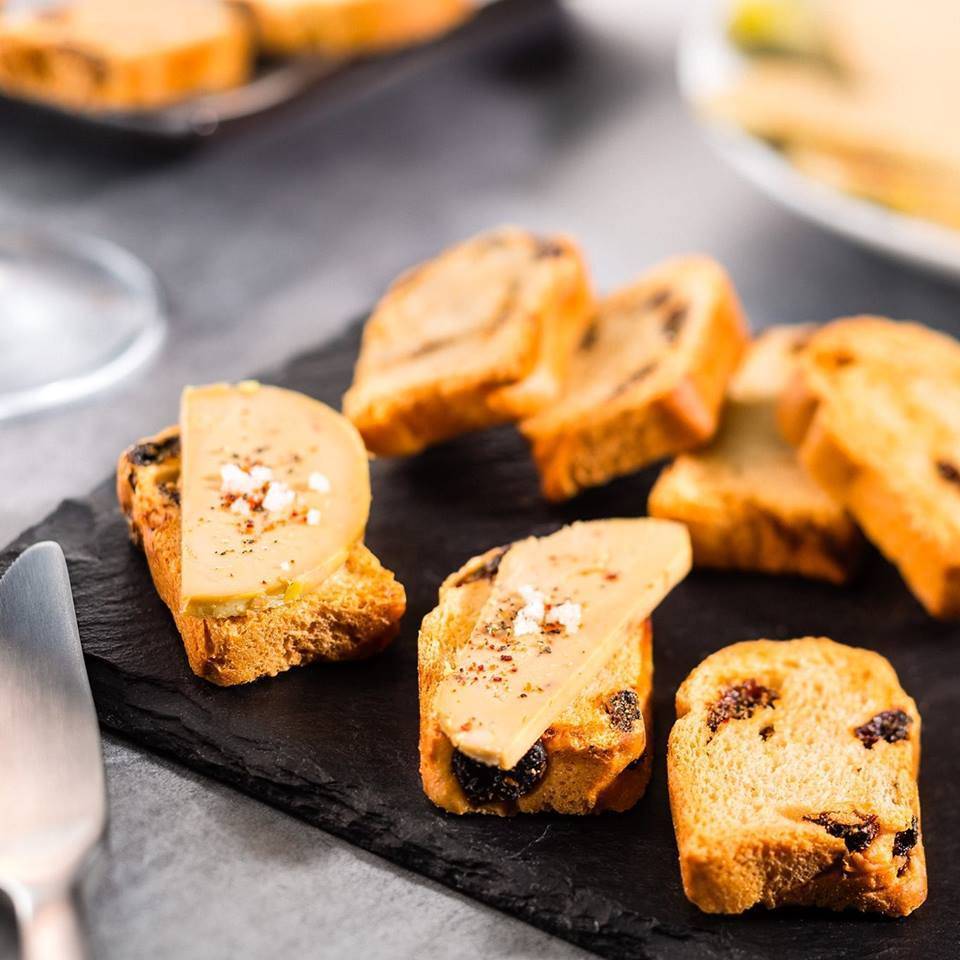 Les producteurs locaux : Foie gras sur toasts la Chantéracoise