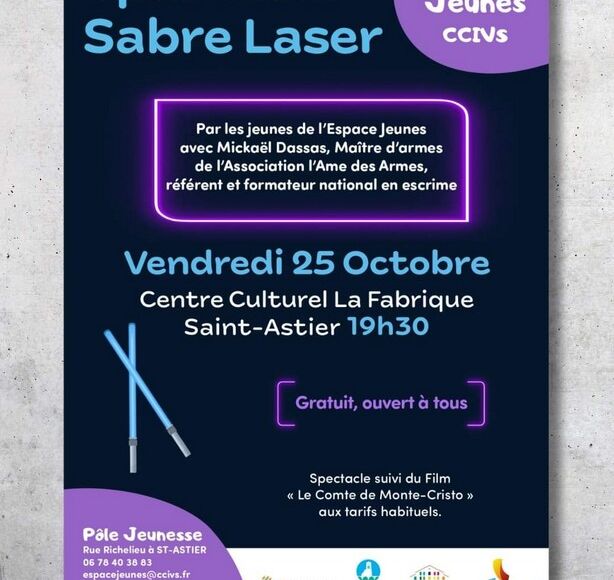 25 octobre st astier spectacle laser