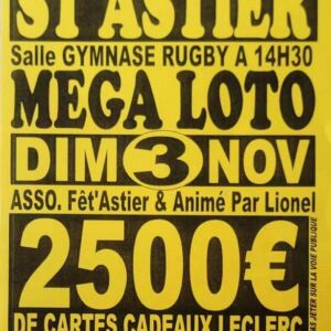 3 novembre st astier loto