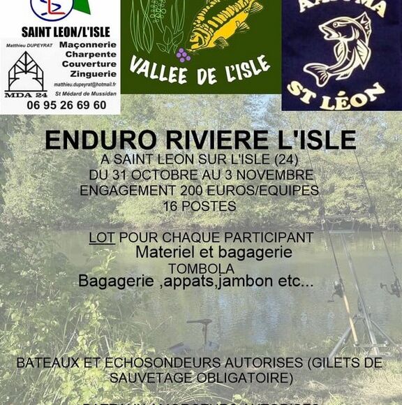 31 octobre au 3 novembre st leon enduro pêche