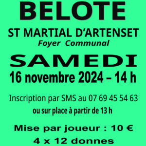 Concours belote st martial