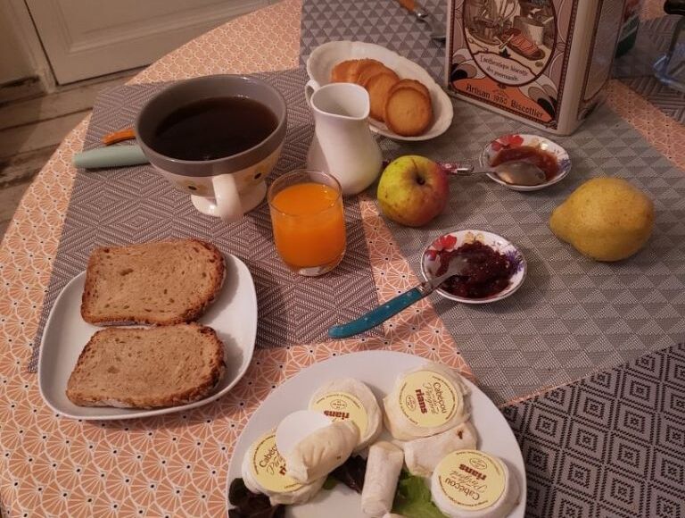 chambre d'hôtes La Sucrière Neuvic petit déjeuner