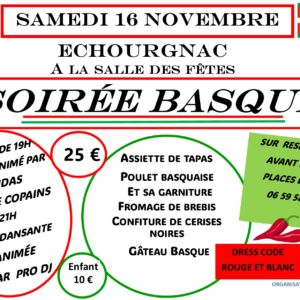 soirée basque-Echourgnac